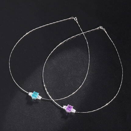 The top cutting technology of S925 Caibao is a best-selling product with high carbon content, and its main component carbon element is the same as that of real diamond. Highly simulated diamond Redion cut collarbone chain temperament pendant necklace main stone 8 * 10