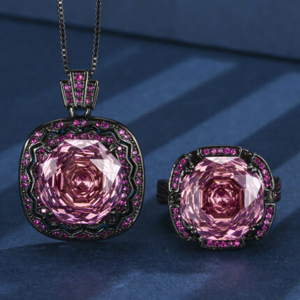 High carbon content, with the main component being the same carbon element as real diamonds. Highly simulated diamond, Redion cutting, high-quality texture, true color treasure, simulated rose cutting, fat square, high-end set, female lead stone 14 * 14